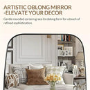 ANDY STAR Polished Chrome Mirror, 24x32 Oblong Bathroom Mirror for Vanity with Stainless Steel Metal Frame, Silver Oval Mirror Modern Anti Rust Wall Mounted by CozyNest Decor