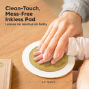 2-Pack Round Inkless Baby Hand and Footprint Kit - Mess Free Ink Pad for Newborn Keepsake, Dog Nose & Paw Print Kit, Clean Touch Ink Pad for Baby Hand & Footprints, Ideal New Mom Gifts (Gold) by TinyTreasures Baby Boutique