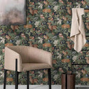 Green Plants Leaf Animal Forest Deer Rabbits Squirrel Owl Peel and Stick Wallpaper Self Adhesive Removable Easy Peel Off Contact Stick on Wall Paper for Bedroom Cabinet Renter Friendly by GreenHaven Gardens