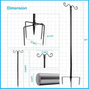 Lightdot Outdoor String Light Poles, 9FT Metal Patio Light Poles Post for Outside with Fork for Outside Hanging Backyard Garden, Deck Lighting Stand for Parties, Wedding, Halloween Decor -3Pack by GreenHaven Gardens