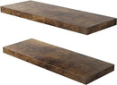 Floating Shelf, Set of 2 Wall Shelf, 30 in W x 12.75 in D x 2 in H Wooden Floating Wall Shelf with Invisible Brackets for Living Room/Bedroom/Bathroom/Kitchen Storage and Decor, Rustic Brown by CozyNest Decor