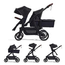 Momcozy ChangeGo Baby Stroller, Convertible Single-to-Double-to-Wagon Stroller with 23 Configurations, Seat Included, Large PU Wheels, All-Wheel Suspension ＆ Extendable UPF50+ Canopy by TinyTreasures Baby Boutique