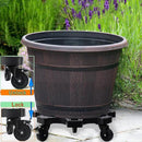 20 Inch Plant Caddy with Wheels 700lbs Heavy Duty Outdoor,Indoor Rolling Plant Stand with 3inch Casters Black Heart Shaped Plant Dolly Large Potted Planter Cart for Big Flowerpots Plants Pots by GreenHaven Gardens