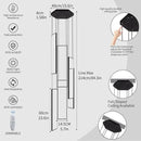 Modern Led Chandelier - Adjustable Black Lighting Fixture for High Ceiling, Suitable for Living Room, Staircase, Villa by CozyNest Decor
