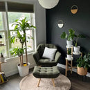 Green Sherpa Accent Chair with Ottoman ，Modern Reading Chair with Ottoman Set, Comfy Fuzzy Armchair Living Room Chair Lounge Chair with Wood Legs for Small Spaces Bedroom Apartment by CozyNest Decor