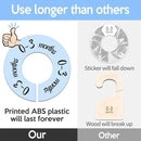 Pro Goleem Baby Closet Dividers Blue Baby Closet Organizer for Nursery Baby Clothes Size Age Dividers Fits 1.5" Rod 6 PCS by TinyTreasures Baby Boutique