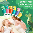 Kids Manual Toothbrush, Extra Soft Bristle Toddler Toothbrush with 10000 Bristles, Kids Travel Toothbrush Designed for Delicate Teeth & Gums for Children 2-7 Years (Purple) by TinyTreasures Baby Boutique