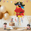 WERNNSAI Foldable Pirate Pinata - Extendable Pirate Parrot Pinata with Blindfold Bat and Tassels for Boys Pirate Birthday Party Supplies Caribbean Piñata Adventure Party Decorations 16.4” x 12.4” by TinyTreasures Baby Boutique