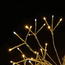 Christmas led Sparkle Ball Hanging Outdoor décorations -Haning Twig Ball,Snowflake Ornament Lights Indoor Outdoor Festive Holiday Décor 24Inch (Warm White) by CozyNest Decor