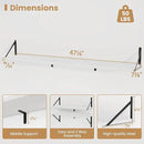 Heimlove 48 Inch Large Floating Bookshelves Set of 3,White Wall Mounted Bookshelves,Heavy Duty Wooden Shelves for Living Room,Bedroom,Kitchen,Laundry Room Storage & Decor by CozyNest Decor