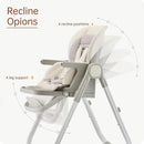 6 in 1 Convertible High Chairs for Babies and Toddlers,Portable High Chair with Dishwasher Tray and 4 Wheel,Booster Seat for Dining Table,Foldable Toddle and Baby Feeding Highchair (White) by TinyTreasures Baby Boutique