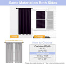 Simplebrand Ava BlackBerry Blackout Curtains for Bedroom 84 Inch Length 2 Panels Set, Solid Thermal Insulated Privacy Nursery Window Treatment Curtains Blackout Drapes, W40 x L84 Inch, BlackBerry by TinyTreasures Baby Boutique