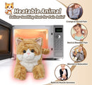 Orange Tabby Cat Stuffed Animals, Microwavable Stuffed Animal Adorable Fluffy Cat Plush for Warmth & Comfort, Heatable & Coolable Lavender Scent Cat Toys, Cute Soft Plushies Cat Gifts for Kids & Adult by TinyTreasures Baby Boutique