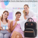 Diaper Bag Backpack for Women Large Capacity with Insulated Pockets Multifunctional Diaper Bags For Baby Girl Boy Waterproof Baby Bags For Mama Maternity Travel Bag Black by TinyTreasures Baby Boutique