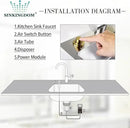 SinkTop Air Switch Kit (Long Full Brass Button) for Garbage Disposal, Cordless Champagne Bronze by CozyNest Decor