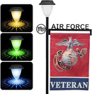 Air Force Garden Flag Stand Holder With Solar Light and American Flag Gift - Lawn Yard Stake for Outdoor Decor by GreenHaven Gardens