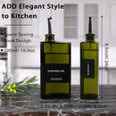 Olive Oil Dispenser Bottle for Kitchen 16.9oz, UV-Blocking Oil and Vinegar Dispenser Set, Soy Sauce Dispenser, Space Saving Design for Countertop (Green, 2pcs) by CozyNest Decor