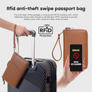 RFID Blocking Family Passport Holder Wallet 6,Premium Leather Travel Document Organizer for Women and Men,Travel Wallet for Credit Card by TinyTreasures Baby Boutique