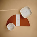 mushie Square Dinnerware Bowls for Kids | Made in Denmark, Set of 2 (Ivory) by TinyTreasures Baby Boutique