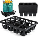 7 Pcs Pot Holder Plant Stands 30 Gallons Large Capacity Outdoor Stands for Pots and Grow Bags Polypropylene Flowerpot for Improved Drainage and Aeration by GreenHaven Gardens