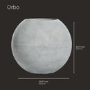 Orbo Globe Sphere Planter – Concrete Stone Finish – Fiberglass Indoor/Outdoor and Weather-Resistant Round Planter (23.6" D x 21.1" H Exterior, 23.2" D x 20.5" H Interior) by GreenHaven Gardens