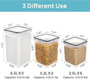 Vtopmart 10 PCS Flour and Sugar Storage Container, Large Airtight Food Canisters with Lids for Kitchen, Pantry Organization, BPA Free, Black by CozyNest Decor