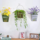 GDYOOSHOW 3Pcs 7.4" Tall Galvanized Metal Hanging Planter Rustic Wall Flower Bucket Echelon Wall Pot for Garden Balcony Indoor or Outdoor by CozyNest Decor