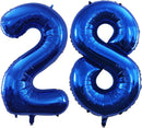GOER Number 28 Balloons for 28th Birthday Party Decorations,42 Inch Jumbo Foil Helium 82 Balloons for 82nd Birthday Party Decoration (Blue) by TinyTreasures Baby Boutique