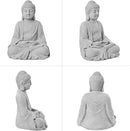 TOETOL Zen Garden Asian Buddha Statue Outdoor Indoor Yard Decor 20” High Patio Deck Sculptures Magnesium Oxide Stone Grey Home Entryway Hallway by GreenHaven Gardens