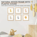 upsimples 6x6 Picture Frame, Natural Solid Wooden Picture Frames, Display 4x4 with Mat or 6 x 6 Without Mat, Wall or Tabletop, 1 Pack, Natural by CozyNest Decor