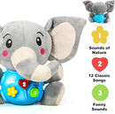 STEAM Life Baby 3-6 Months Boy Gifts Musical Toys Plush Elephant Infant 0-6 6-12 Month Light Up Stuffed Aminal for Newborn Toddler by TinyTreasures Baby Boutique