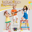 Mini Karaoke Machine, Portable Bluetooth Karaoke Speaker with 2 Wireless Microphones, Singing Machine with Party Lights for Kids and Adults, Birthday Gifts for Girls Boys Family Home Party by TinyTreasures Baby Boutique