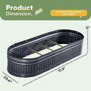 KING BIRD Raised Garden Bed Kit 2025 Upgraded Modular DIY Galvanized Planter Garden Box Outdoor for Gardening, Vegetables, Flowers, Elegant Roman Column Design, 71x24x12 in, Dark Grey by GreenHaven Gardens