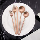 Matte Rosegold Silverware Set, Vanys 20 Piece Stainless Steel Cutlery Flatware Set, Kitchen Utensil Sets for 4, Tableware With Knife Spoons And Forks Set, Satin Finished Polished by CozyNest Decor
