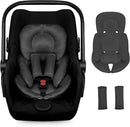 Infant Car Seat Insert for Newborn Girls Boys, Summer Mesh Baby Carseat Head Support with Strap Pads, Soft Reversible Baby Car Seat Insert Cushion Pad for Car Seat, Stroller, Bouncer, Swing, Black by TinyTreasures Baby Boutique