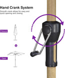 PURPLE LEAF 6' x 6' Market Umbrella Outdoor Table Umbrella Aluminum Patio Umbrella with Push Button Tilt & 8 Sturdy Ribs and Crank Outdoor Umbrellas for Deck Backyard Beach, Navy Blue by GreenHaven Gardens