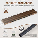 Heimlove Floating Shelves for Wall 48 Inches Long,9.3" Deep Walnut Floating Shelf Set of 2,Wall Mounted Wood Shelves for Bathroom Bedroom Living Room Kitchen Office,Shelf for Books Storage Room Decor by CozyNest Decor