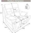 Dual Motor Power Lift Chair Recliners, 180°Lay Flat Sleeping Recliner Chairs for Elderly with Heat Massage, Spacious Seat, Cup Holders, Side Pockets, Lumbar Pillow, Up to 400LBS by CozyNest Decor