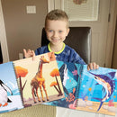 90shine 4PCS Sticker Books for Kids Ages 4-8 Includes Underwater Pet Dinosaur Rainbow Themed Multiple Designs Party Gift Create 44 Pictures by TinyTreasures Baby Boutique