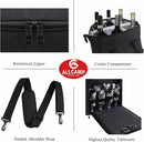ALLCAMP 6 Bottle Wine Gift Bag - Insulated Tote Cooler, Adjustable Strap, Includes 6 Wine Glasses, Napkins & Corkscrew, Portable Travel Gifting(Black) by TinyTreasures Baby Boutique