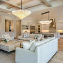 30" Modern Dining Room Chandeliers, 13-Light Clear Crystal Chandeliers, Dimmable Blown Glass Chandelier for Living Room, Round Large Chandelier for High Ceiling, Bedroom, Entryway, Staircase by CozyNest Decor