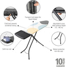 Brabantia - Ironing Board C - Extra Large Steam Iron Rest - Adjustable in Height - Non-Slip Rubber Feet - Cotton Cover with Foam Layer - Foldable XL Unit - Spring Bubbles - 49 x 18 inches by CozyNest Decor