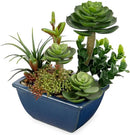 Small Faux Plant Assorted Fake Succulents Plants with Glazed Ceramic Pot Faux Succulents Arrangement Cement Potted Desk Plants Small Fake Plants for Home Table Office Bathroom Shelf Living Room Decor by GreenHaven Gardens