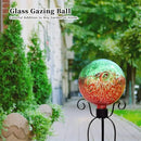 VCUTEKA Gazing Ball, Glass Gazing Balls Sphere for Garden Lawn Outdoor Ornament Yard Decorative, Red Swirl, 10" by CozyNest Decor