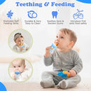 WAJIAYON Baby Fruit Feeder Pacifier- 3 Pack | Infant Food Feeder Pacifier & Baby Food Dispensing Spoon | Mesh Fresh Fruit Teethers for Babies | Shower Gifts for Boys and Girls (Sky Blue) by TinyTreasures Baby Boutique