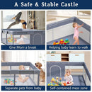 Baby Playpen 74x50 Inch, Playpen for Babies and Toddlers, Play Pen Pin Indoor Outdoor Baby Play Fence by TinyTreasures Baby Boutique
