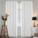 Joydeco 90 Inch 60% Blackout White Curtains 2 Panels, Elegant Semi Sheer Curtains for Bedroom, Thermal Insulated Black Out Drapes for Living Room, Rod Pocket Back Tab Drapes(W52 x L90 Inch,Pure White) by TinyTreasures Baby Boutique
