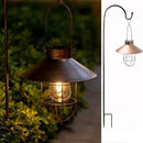 HUYIENO 2Pack Solar Metal Hanging Lantern with Shepherd Hook Outdoor Led Garden Lights Brushed Copper by GreenHaven Gardens