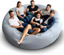 Bean Bag Chair for Adults 8FT,Soft Removable Cover for Teens/Girls Bedroom,Fluffy Giant Round Floor Beanbag Lounger Chairs (No Filler,Light Gray) by CozyNest Decor