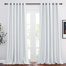 NICETOWN Room Darkening Extra Long Curtains - Home Fashion Ring Top Thermal Insulated Weighted Large Window Treatment Drapes for Nursery (W80 x L108, Greyish White, Set of 2) by TinyTreasures Baby Boutique